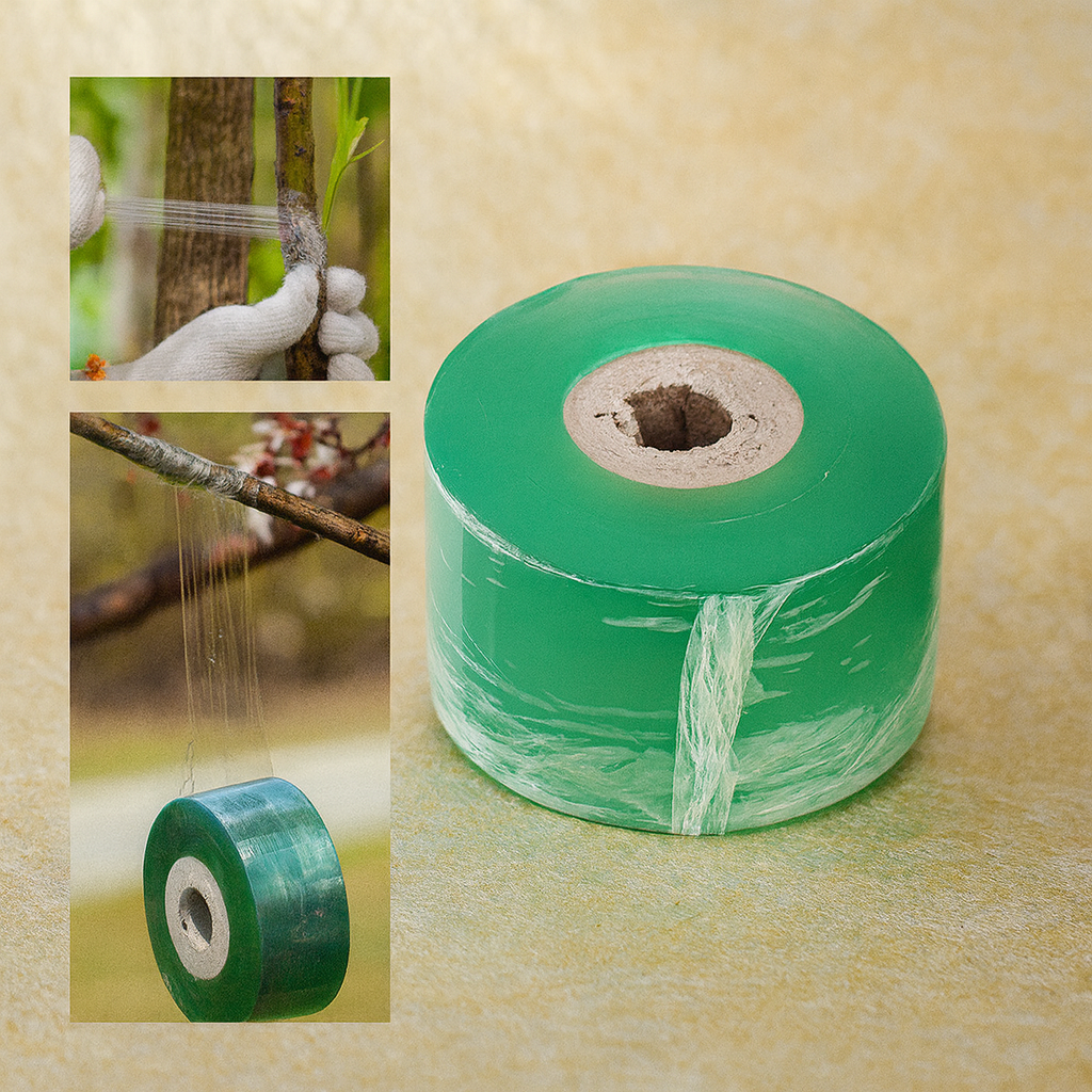 Прививочная лента Grafting Tape 100 м, самораскладная, прозрачная, для прививки деревьев и растений